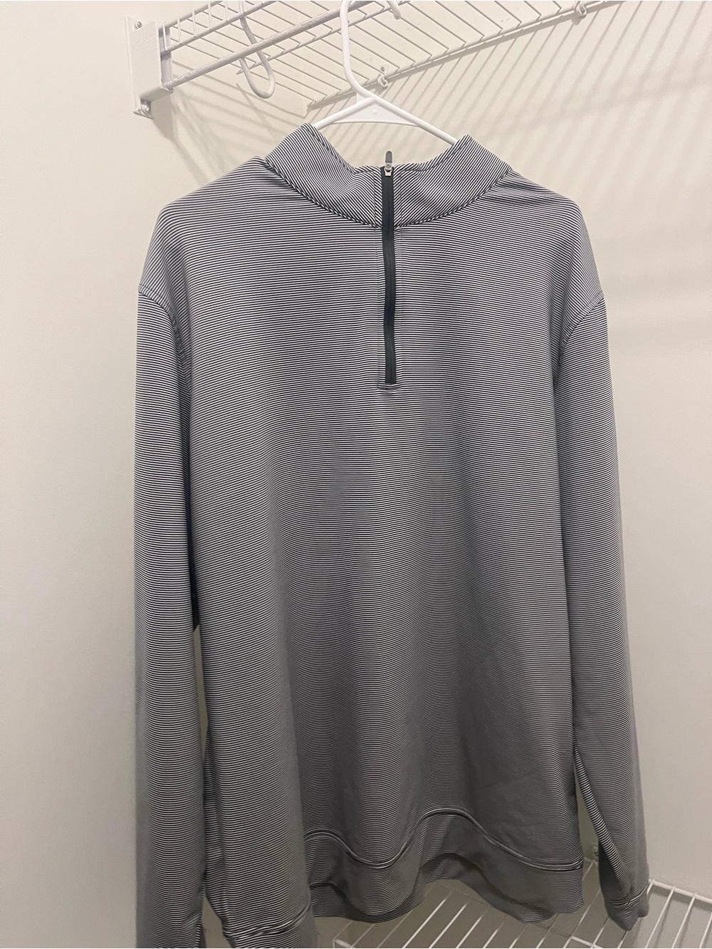 Peter Millar Mens Q Zip Performance Pullover - Gray